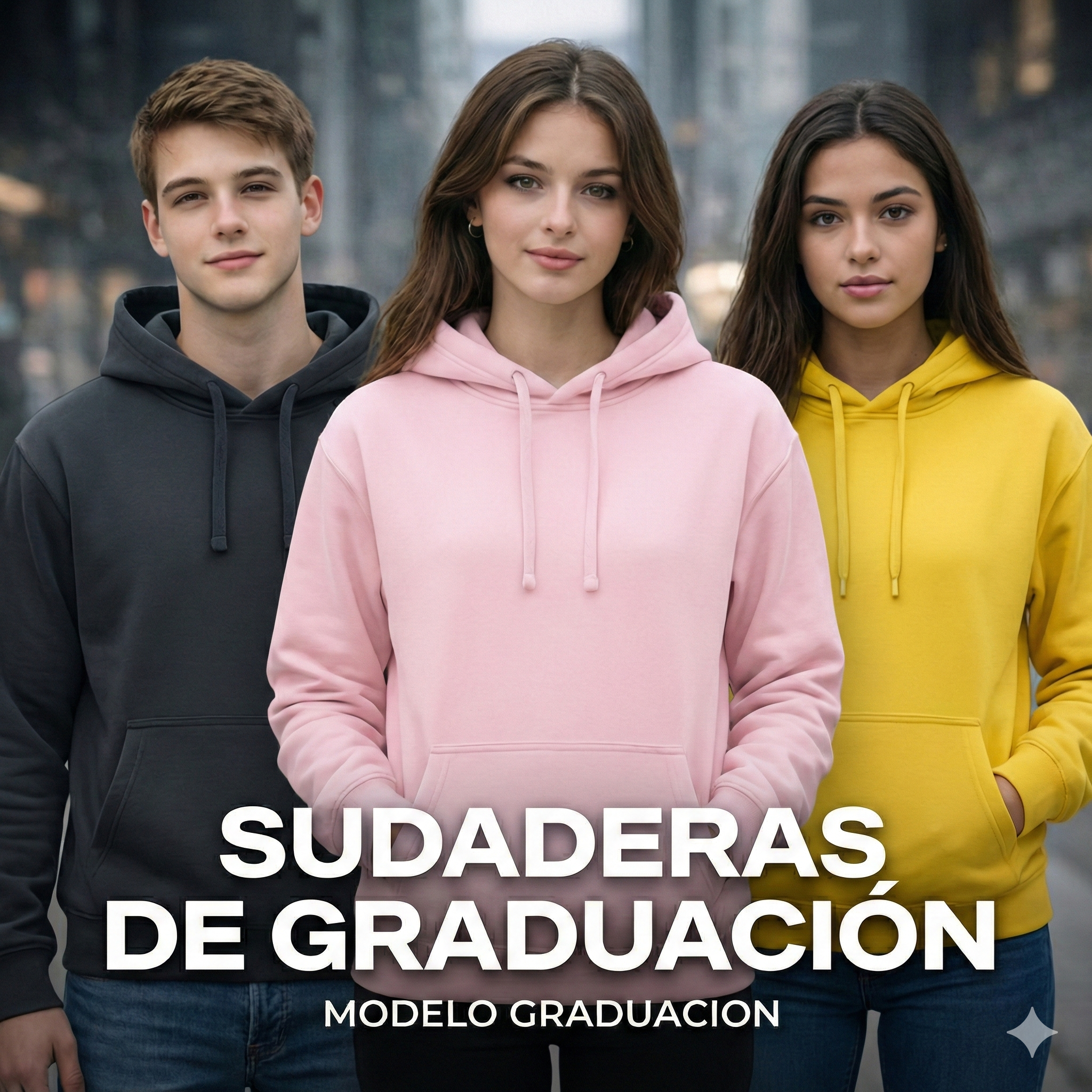 Inmortaliza tu promoción con esta sudadera de graduación 100% personalizable. Añade los nombres de tu clase y el año. Tejido de alta calidad y disponible en varios colores. ¡Crea tu recuerdo hoy!